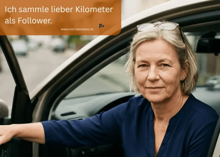 Modernes Marketing für Fahrschulen: KI-Motiv für professionelle Social Media Auftritte.