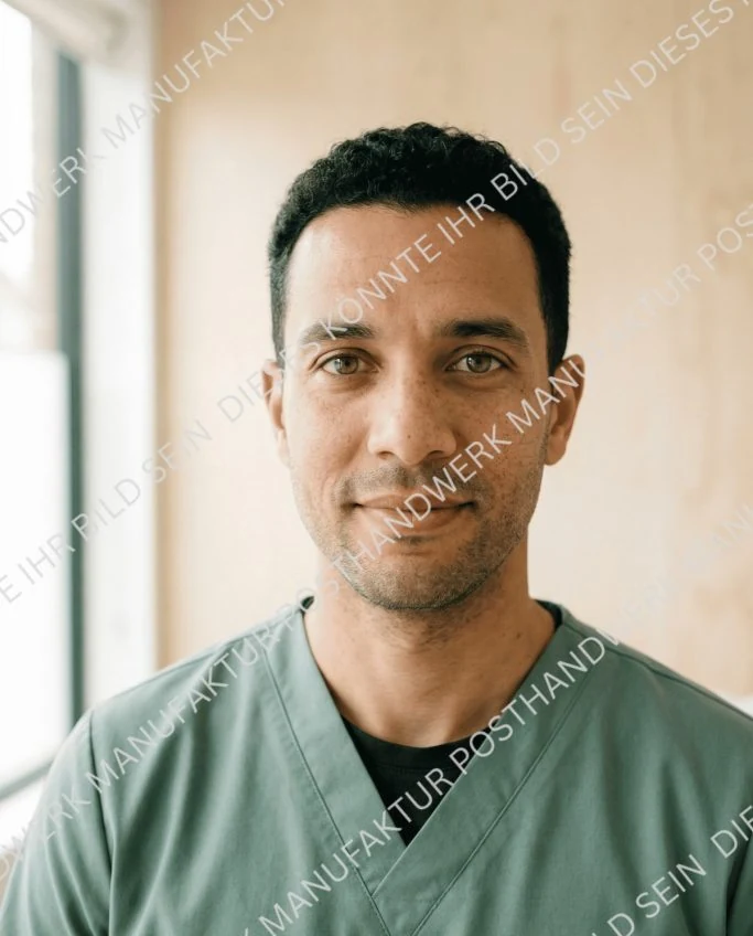 Doctor or nurse in scrubs, AI portrait for healthcare professions and
medical practice marketing.