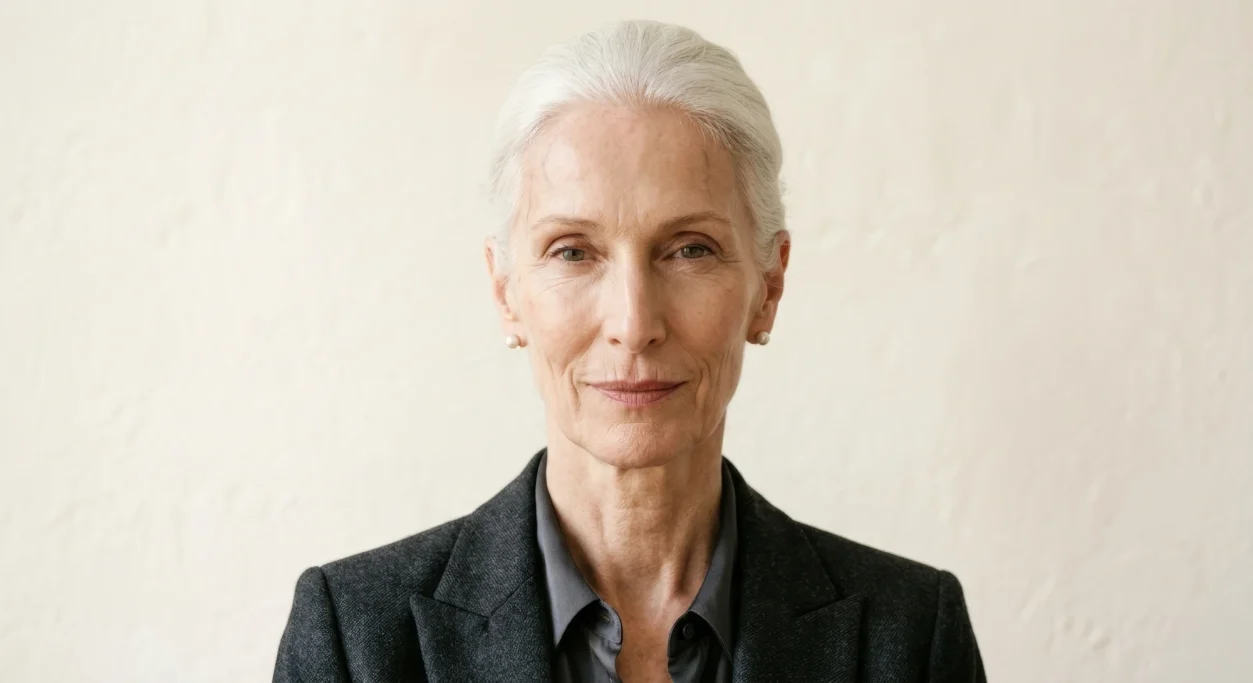 Business portrait of an experienced executive – AI ad image for B2B, consulting and legal services.