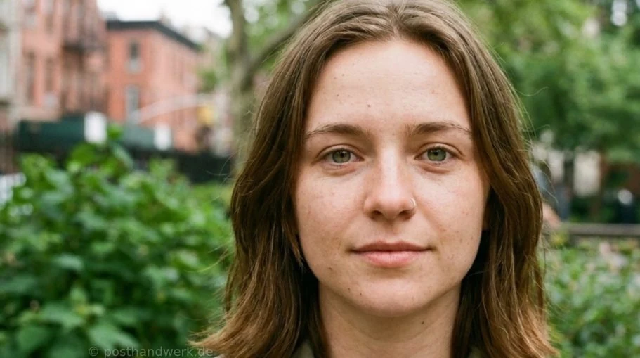 Authentic AI-generated lifestyle portrait of a woman, premium digital content for social media.