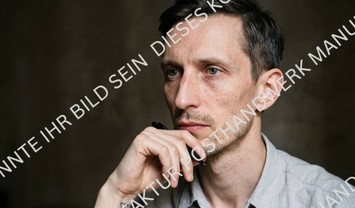 Thoughtful man looking off-camera – authentic AI-generated lifestyle content for corporate identity and business marketing.