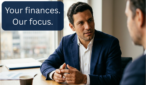 Professional businessman in a corporate setting – AI-generated social media asset optimized for financial advisors and consulting firms.